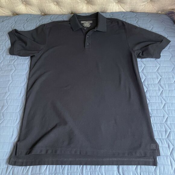 5.11 Tactical Series Men's Shooting Shirt Short Sleeve Golf Polo Shirt Black Lg - Picture 9 of 10